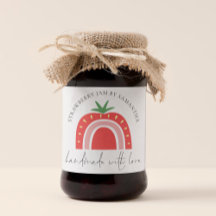 Handgjord Jordgubbssylt Regnbåge Namn