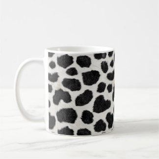 Handgjord kaffemugg med komuggtryck - 11oz vit ker