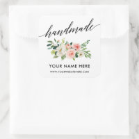 Handgjord kalligrafi Rosa Vit Blommigt liten