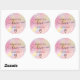 Handgjord kärlek-pastellregnbåge glitter runt klistermärke (Sheet)