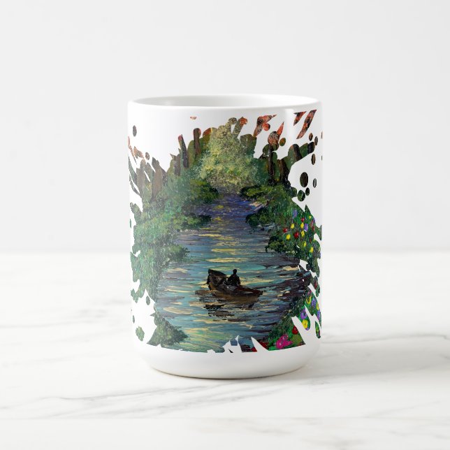 Handgjord konst - Apelsinträd  Kaffemugg (Center)