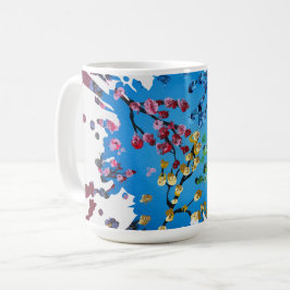 Handgjord konst - Blomhjul Kaffemugg