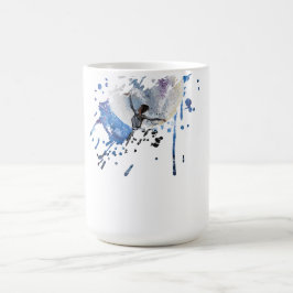 Handgjord konst - dansar med månen kaffemugg