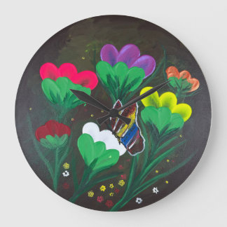 Handgjord konst - Fjärilsblossom Stor Klocka
