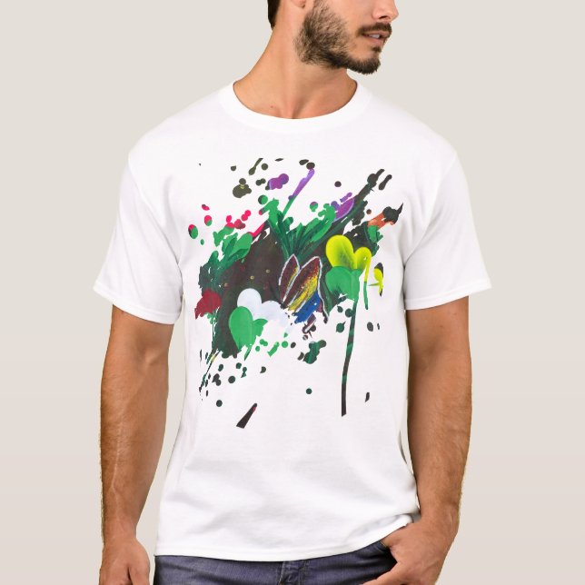 Handgjord konst - Fjärilsblossom T Shirt (Framsida)