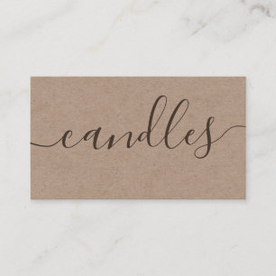 Handgjord kraft Soy Candle Soy Vax Melt Visitkort