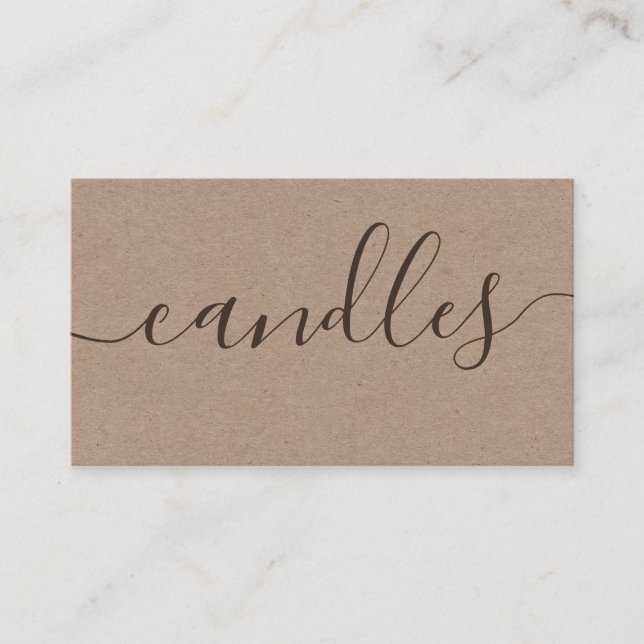 Handgjord kraft Soy Candle Soy Vax Melt Visitkort (Framsida)