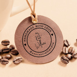 Handgjord med Kärlek | Anpassat namn, Social-refer Stämpel