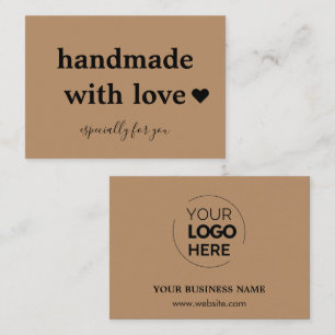 Handgjord med Kärlek Anpassningsbar Logotyp Brow Visitkort