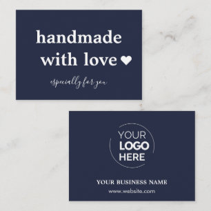 Handgjord med Kärlek   Anpassningsbar Logotyp flot Visitkort