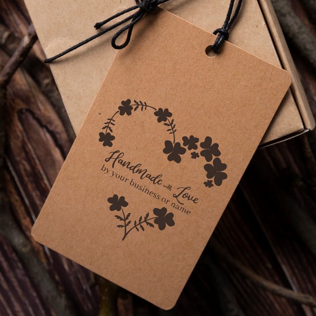 Handgjord med Kärlek botaniska Blommigten Garland Stämpel (Skapare uppladdad)