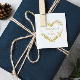 Handgjord med Kärlek botaniska hjärtats blommigt A Stämpel