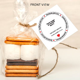 Handgjord med Kärlek Business Insert - Red Heart Gåvor Etiketter