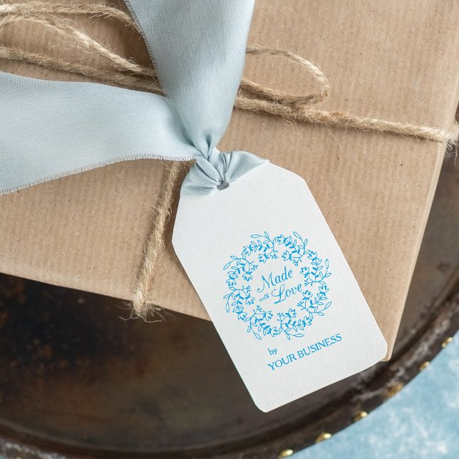 Handgjord med Kärlek-citat och skevningsdesign Stämpel (Skapare uppladdad)