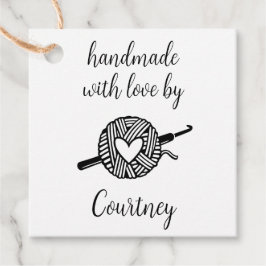 Handgjord med Kärlek Crochet Gåvor Etiketter