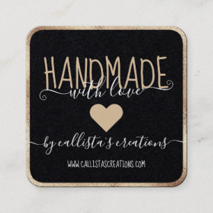 Handgjord med Kärlek Etsy Home Crafter Art Fair Gu Fyrkantigt Visitkort