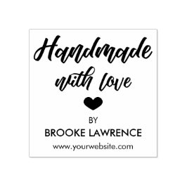 Handgjord med Kärlek Heart & Namn Stämpel