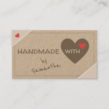 Handgjord med Kärlek Hearts Söt Rustic Vintage