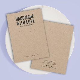 Handgjord med Kärlek Kraft Earring Visning Card Visitkort