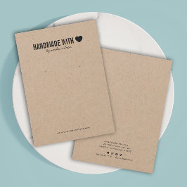 Handgjord med Kärlek Kraft Earring Visning Card Visitkort