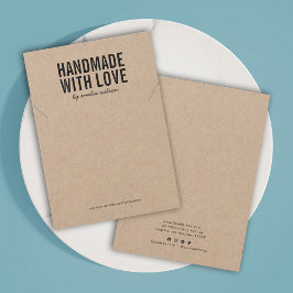 Handgjord med Kärlek Kraft Necklace Visning Card Visitkort
