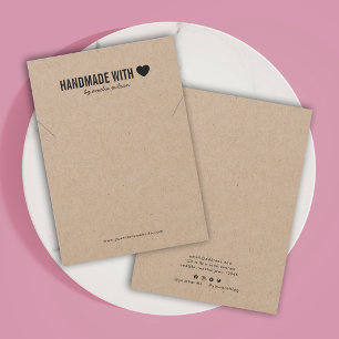 Handgjord med Kärlek Kraft Necklace Visning Card Visitkort