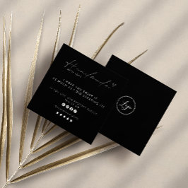 Handgjord med kärlek Logotyp Liten Företag Socialm Fyrkantigt Visitkort