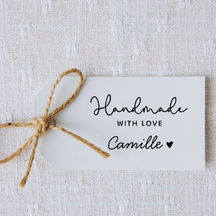 Handgjord med Kärlek Modern Script Minimalistic Stämpel