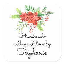 Handgjord med kärlek Namn Poinsettia Jul 