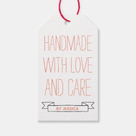 Handgjord med Kärlek Personlig Presentetikett