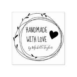 Handgjord med Kärlek Personlig Stämpel
