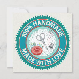 Handgjord med Kärlek-platta kort