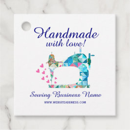 Handgjord med Kärlek Quilt Sewing Maskin Gåvor Etiketter