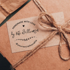 Handgjord med Kärlek | Rustiskt hjärta och Löv and Stämpel