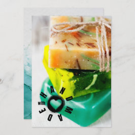 Handgjord med Kärlek Sign Soap Maker Business Hear Tack Kort