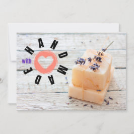 Handgjord med Kärlek Soap Business Lavender Peach Tack Kort