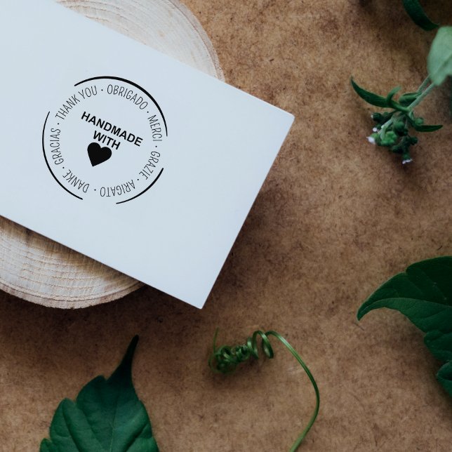 Handgjord med Kärlek Tack flerspråkig Stämpel (Skapare uppladdad)