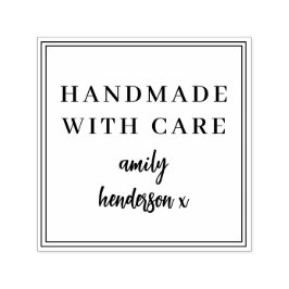 Handgjord med omsorg | Modern minimalistisk stilre Självfärgande Stämpel