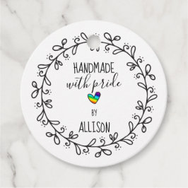 Handgjord med stolthet Rainbow Artisan 2-sidig väg Gåvor Etiketter