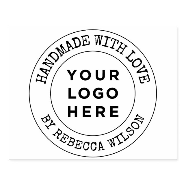 Handgjord med stor anpassningsbar i kärlek stämpel (Tryck)