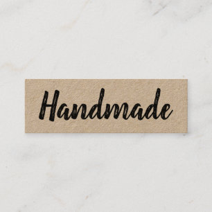 Handgjord minimalistisk modern, enkel, rustik kraf mini visitkort