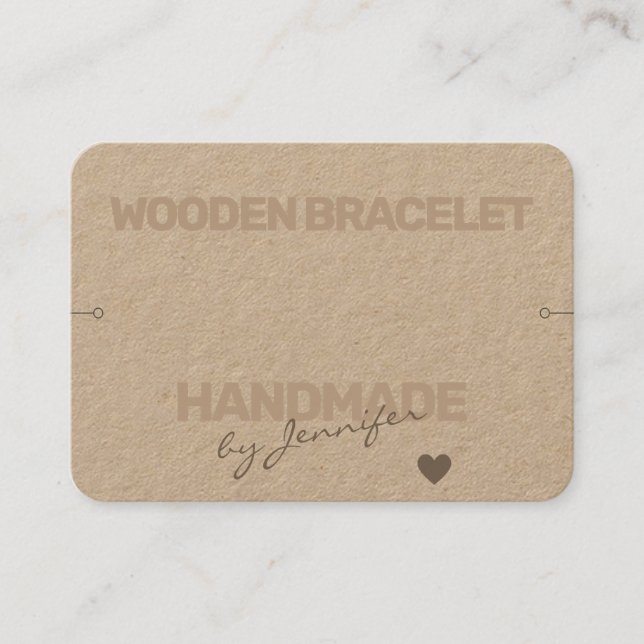 Handgjord Papper, naturlig, , enkel Bracelet Visitkort (Framsida)