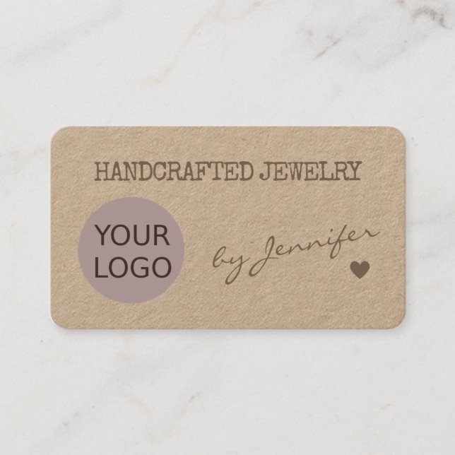 Handgjord Papprare, rustisk handgjord Namn Visitkort (Framsida)