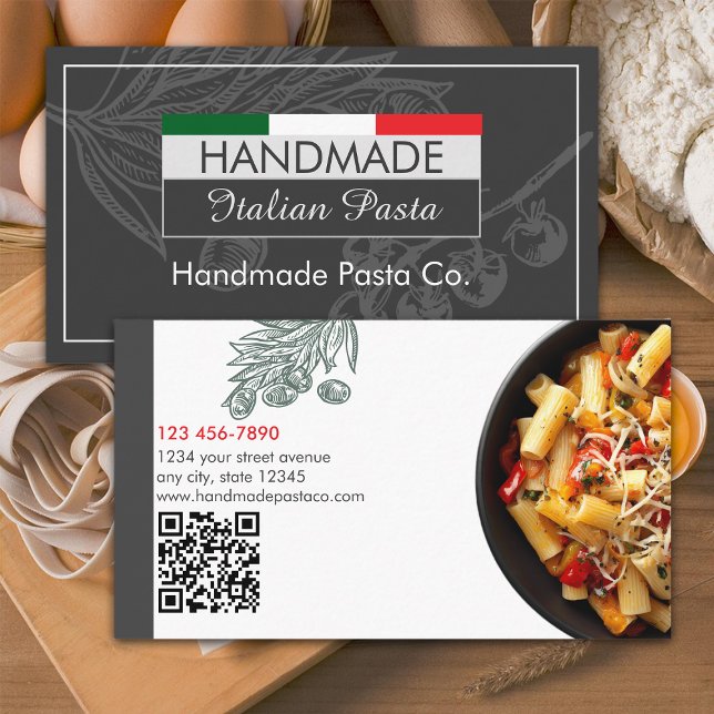Handgjord Pasta Butik Visitkort (Skapare uppladdad)
