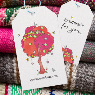 Handgjord Quilt Business-webbplatsprodukt-Märkre Presentetikett