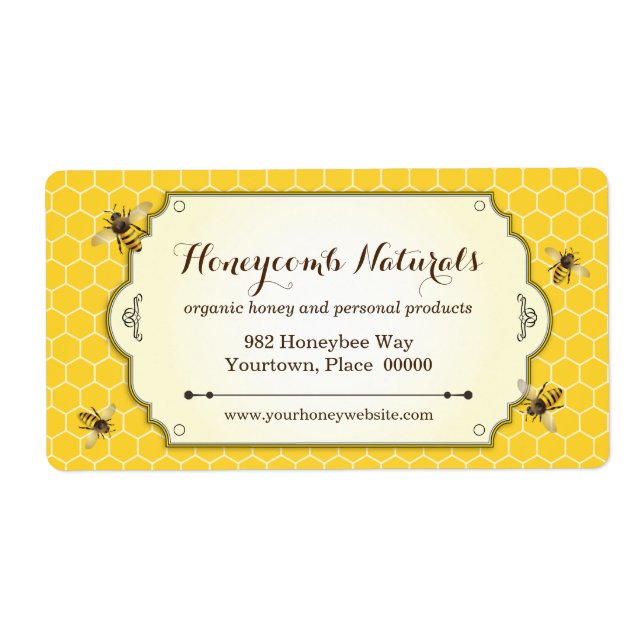Handgjord returadress för Honeybee Fraktsedel (Framsidan)
