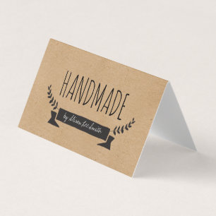 Handgjord Rustic Kraft Visitkort