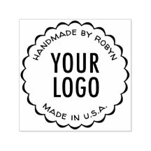 Handgjord Självbläckande stämpel med logotyp och r