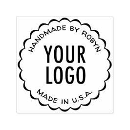 Handgjord Självbläckande stämpel med logotyp och r