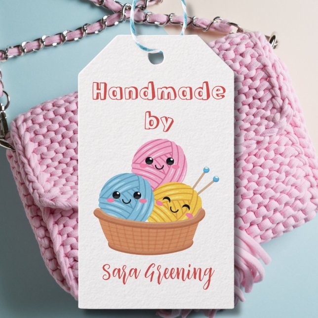 Handgjord stickande märkre, vårmärkning, gjord av  presentetikett (Skapare uppladdad)